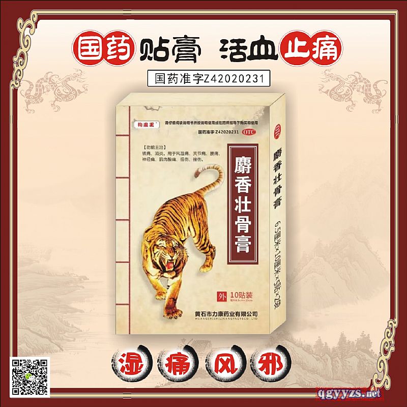 麝香壯骨膏-關(guān)節(jié)鎮(zhèn)痛膏-傷濕止痛膏